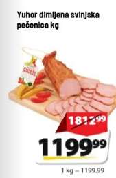 Yuhor dimljena svinjska pecenica kg