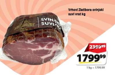 Vrhov Zlatibora svinjski suvi vrat kg