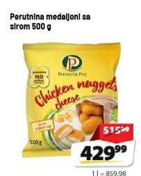 Perutnina medaljoni sa sirom 500 g
