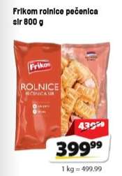 Frikom rolnice pečenica sir 800 g