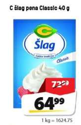 C šlag pena Classic 40 g