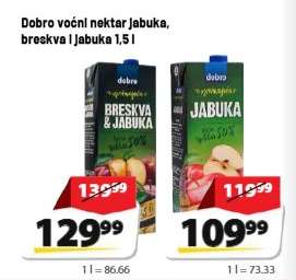 Dobro voćni nektar Jabuka, breskva