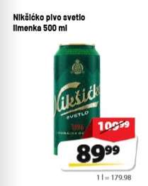 Nikšićko pivo svetlo Ilmenka 500 ml