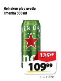 Heineken pivo svetlo