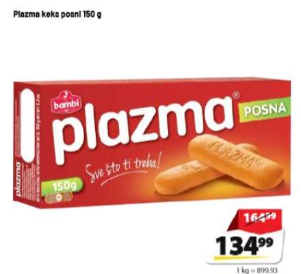 Plazma keks posni 150 g