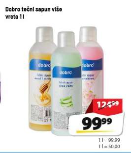 Dobro tečni sapun više vrsta 1l