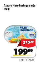 Azzuro Mare haringa u ulju 170 g