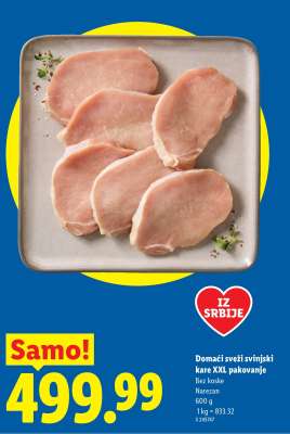 Domaći sveži svinjski kare XXL pakovanje
