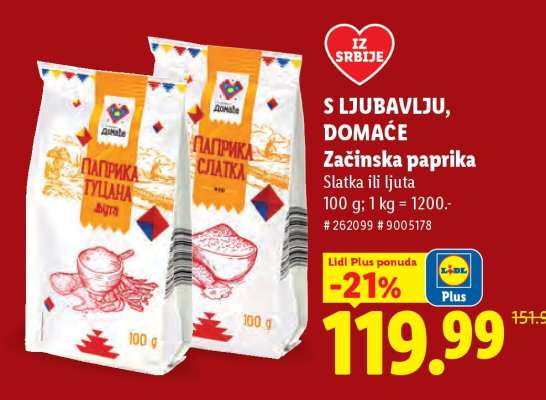 S LJUBAVLJU, DOMAĆE Začinska paprika