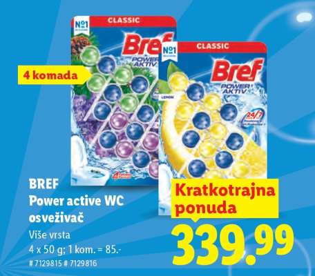 BREF Power active WC osvěživač