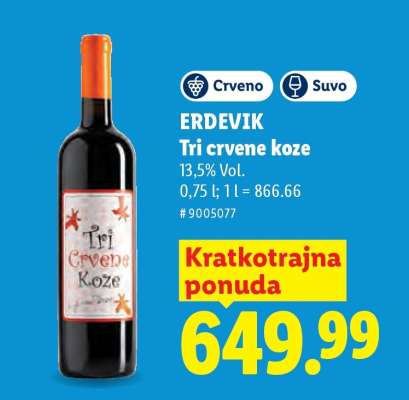 ERDEVIK Tri crvene koze