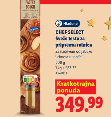 CHEF SELECT Sveže testo za pripremu rolnica
