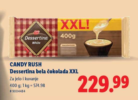 Dessertina bela čokolada XXL