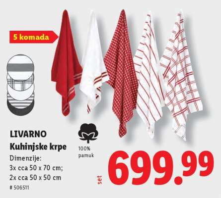 Livarno Kuhinjske krpe
