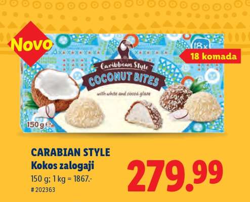 CARABIAN STYLE Kokos zalogaji