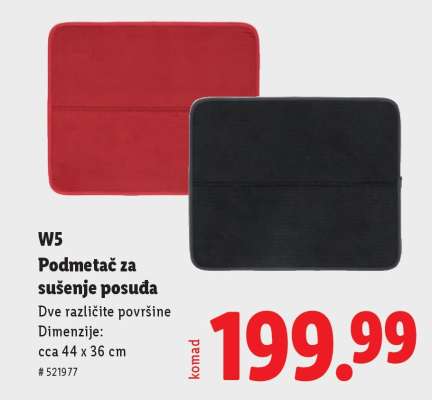 W5 Podmetač za sušenje posuda