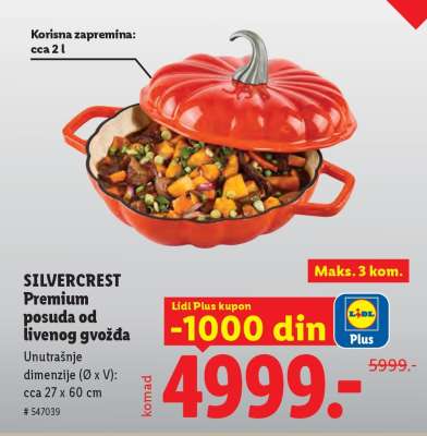 SILVERCREST Premium posuda od livenog gvožđa