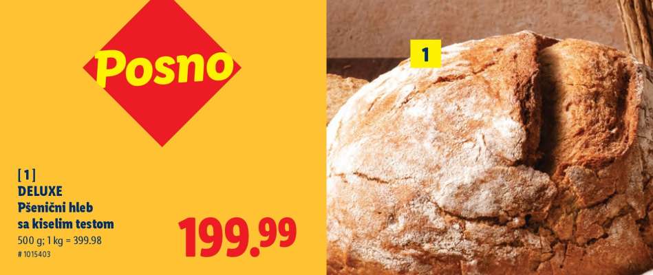 DELUXE Pšenični hleb sa kiselim testom