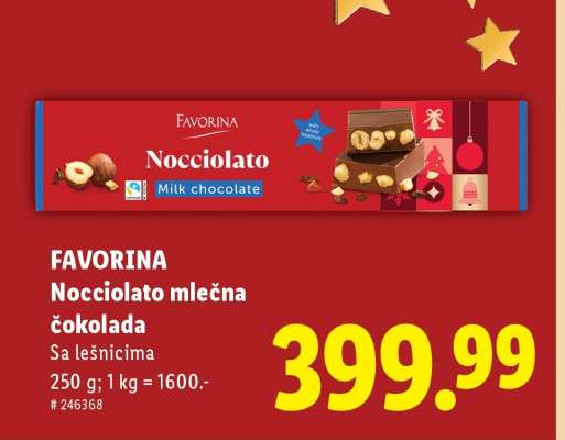 FAVORINA Nocciolato mlečna čokolada
