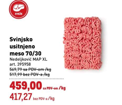 Svinjsko usitnjeno meso 70/30