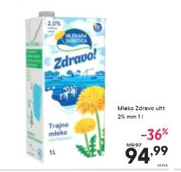 Mleko Zdravo uht 2% mm 1 l