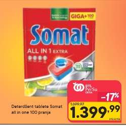 Deterdžent tablete Somat all in one 100 pranja