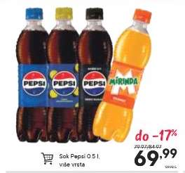 Sok Pepsi 0,5 l, více vrsta