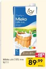 Mléko uht 2,6% mm to! 1 l