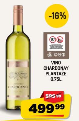 VINO CHARDONNAY PLANTAŽE 0.75L