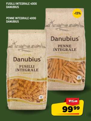 Fusilli Integrale 400g Danubius, Penne Integrale 400g Danubius