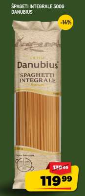 Špageti integrale 500G DANUBIUS