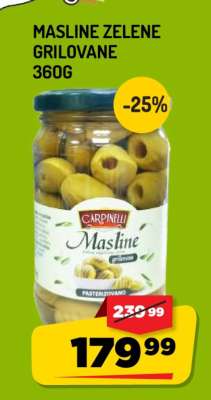 Masline Zelene Grilovane 360g