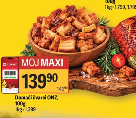 Domácí čvarci ONZ, 100g