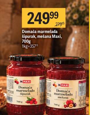 Domaća marmelada šipurak, mešana Maxi, 700g