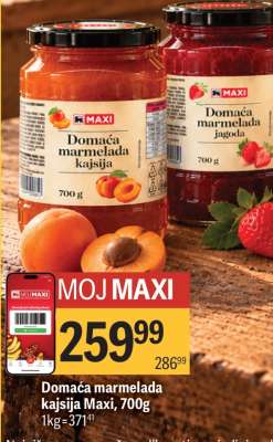 Domaća marmelada kajsija Maxi, 700g