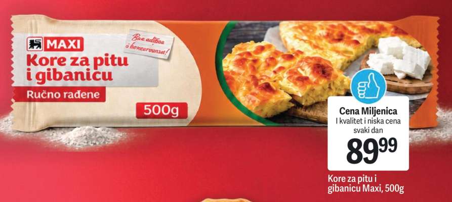 Kore za pitu i gibanicu Maxi, 500g