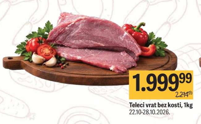 Telecí vrat bez kosti, 1kg