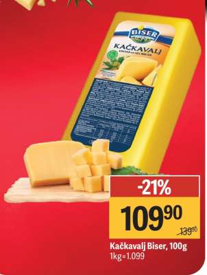 Kačkavalj Biser, 100g