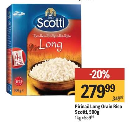 Pirinač Long Grain Riso Scotti, 500g