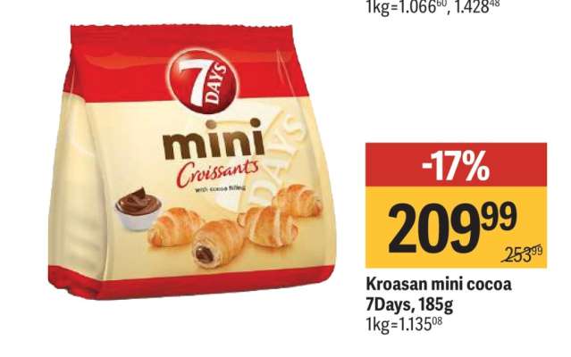 Kroasan mini cocoa 7Days, 185g