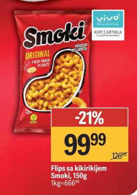 Flips sa kikirikijem Smoki, 150g
