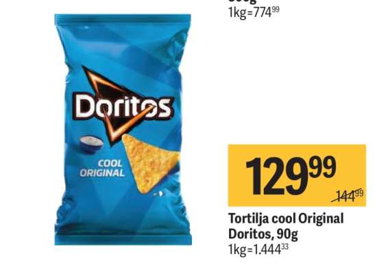 Tortilja cool Original Doritos, 90g