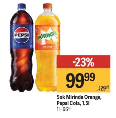Sok Mirinda Orange, Pepsi Cola, 1.5l