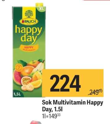Sok Multivitamin Happy Day, 1,5l