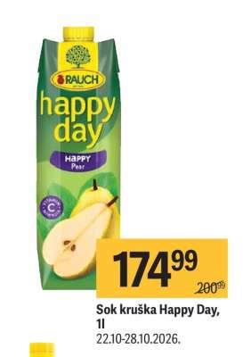 Sok kruška Happy Day, 1l