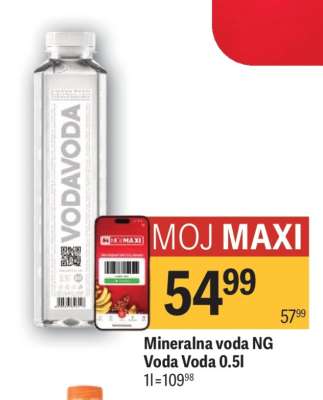 Mineralna voda NG Voda Voda 0,5l