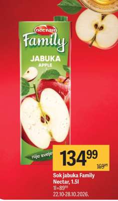 Sok jabuka, Family Nectar, 1.5l