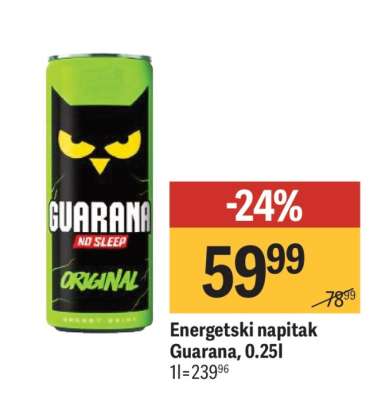 Energetski napitak Guarana 0,25l