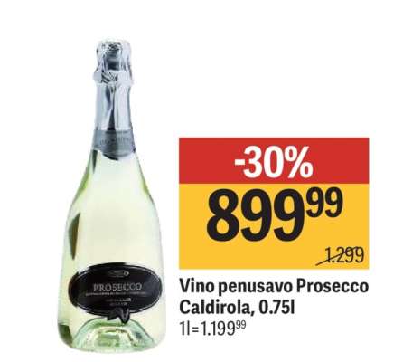 Vino penušavo Prosecco Caldirola 0,75l