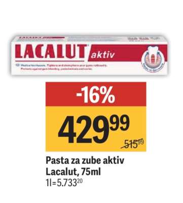 Pasta za zube aktiv Lacalut 75ml